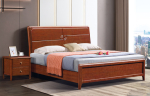 Scandinavian Minimalist Solid Wood Double Bed for Retailers