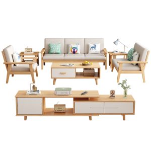 Scandinavian Solid Wood Sofa