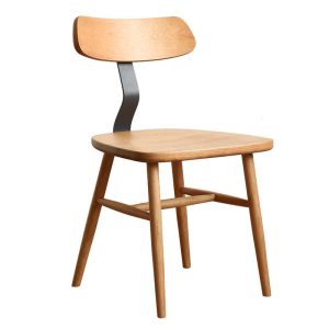 Minimalist Solid Wood Accent Chair – Lightweight Design for Compact Spaces