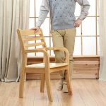  Scandinavian-Style Solid Wood Chair for Elderly – Modern & Functional