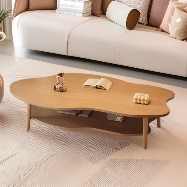 Scandinavian Style Solid Wood Cloud Coffee Table