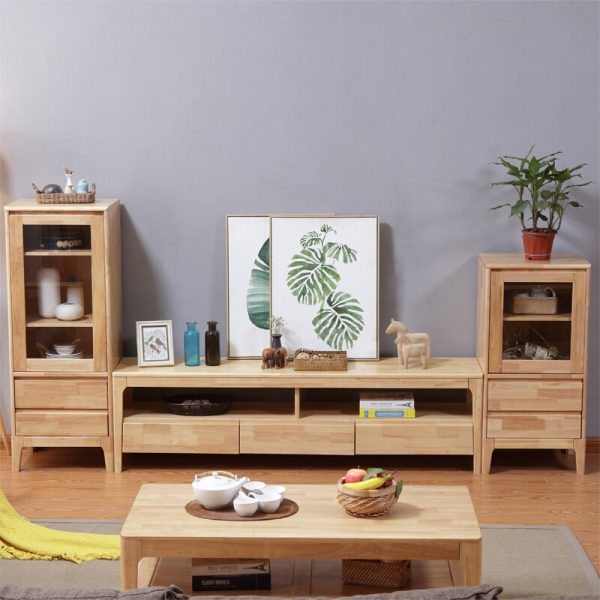 Scandinavian Style Solid Wood TV Cabinet