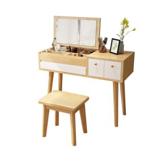 Scandinavian Style Solid Wood Vanity Table 