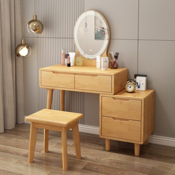 Scandinavian Style Solid Wood Vanity Table 