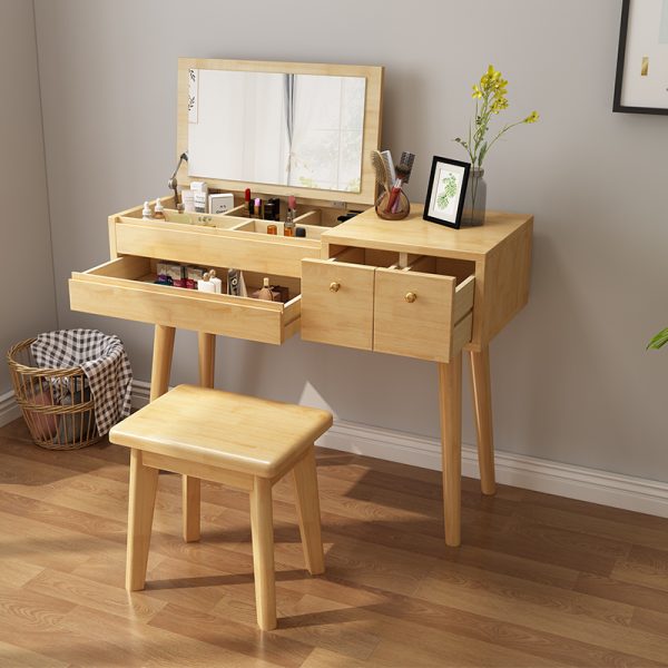 Scandinavian Style Solid Wood Vanity Table 