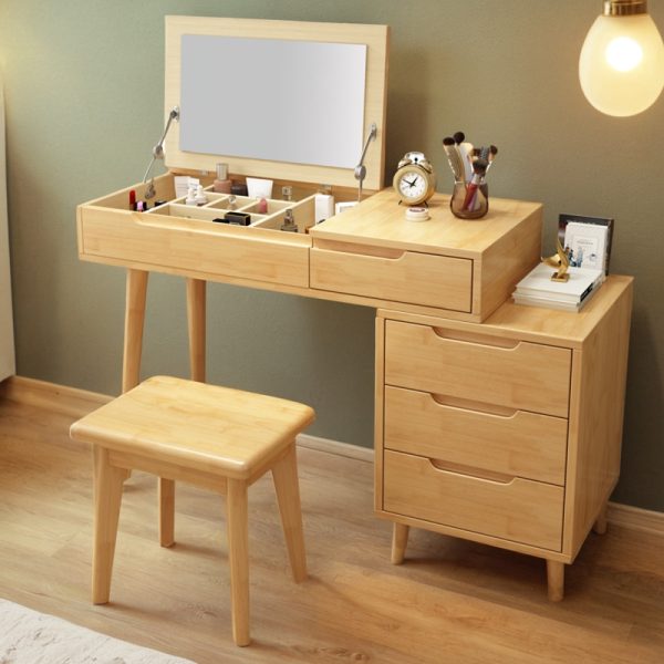 Scandinavian Style Solid Wood Vanity Table 