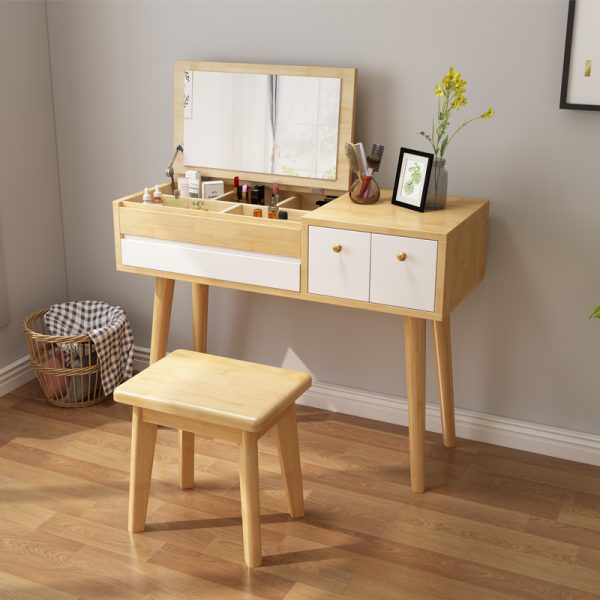 Scandinavian Style Solid Wood Vanity Table 