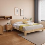 Discover the essence of Nordic style in this stunning wooden bed.