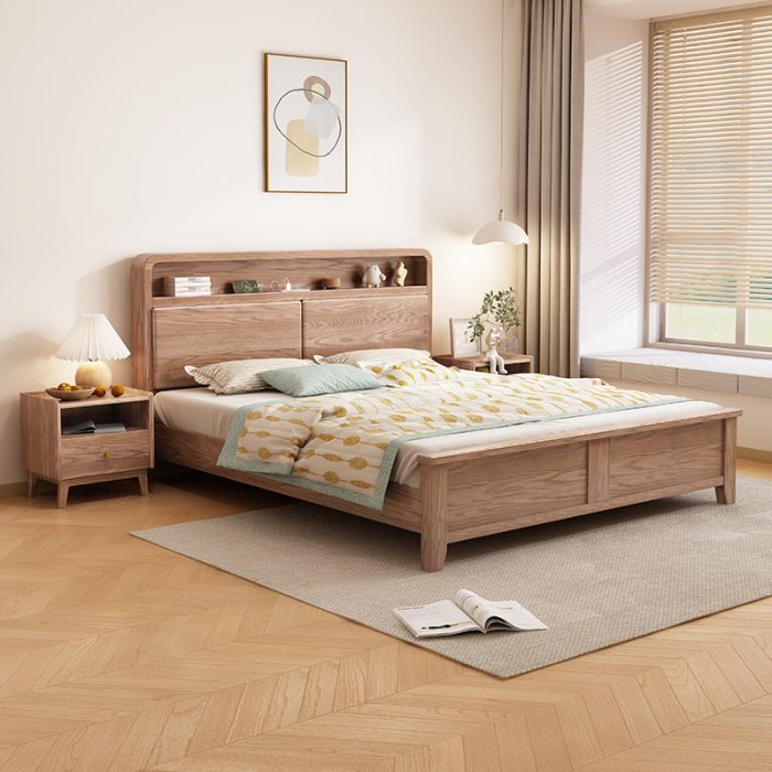 solid wood bed