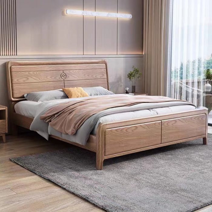 solid wood bed