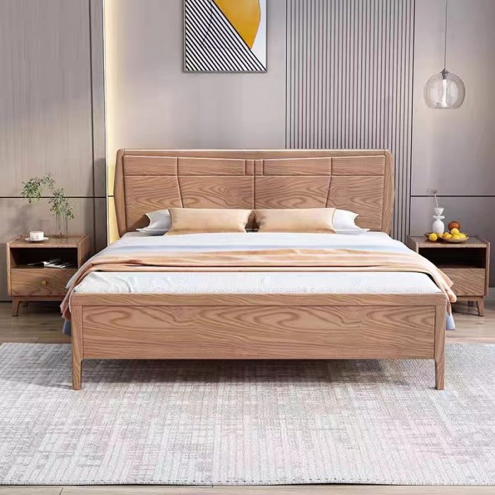 solid wood bed
