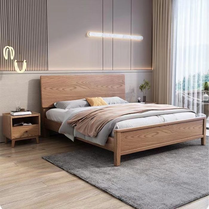 solid wood bed