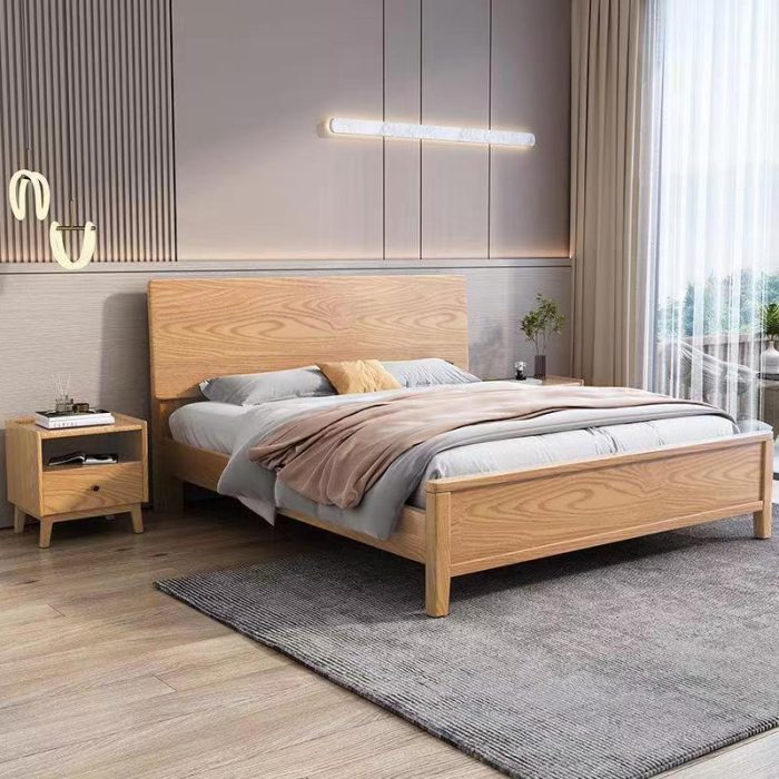 solid wood bed