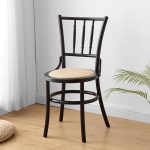 French Style Solid Wood Rattan Back Dining Chair for Wholesale