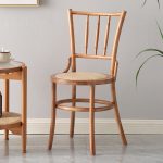 French Style Solid Wood Rattan Back Dining Chair for Wholesale