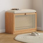 Contemporary Nordic Flip-Top Shoe Bench