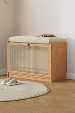 Contemporary Nordic Flip-Top Shoe Bench