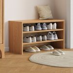 Nordic Style Shoe Bench with Pegboard – Space-Saving & Stylish