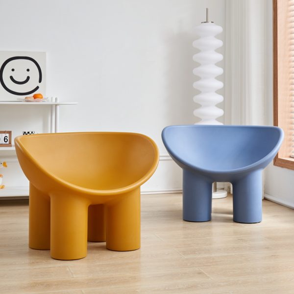 Child-friendly PE chair with rounded edges and anti-slip base, easy to clean and durable for daily use.