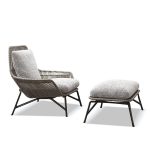 Sleek Aluminum and Composite Wood Chair with Modern Design  