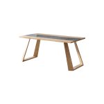 Nordic-inspired coffee table with clean lines and muted colors for a calm and durable focal point.