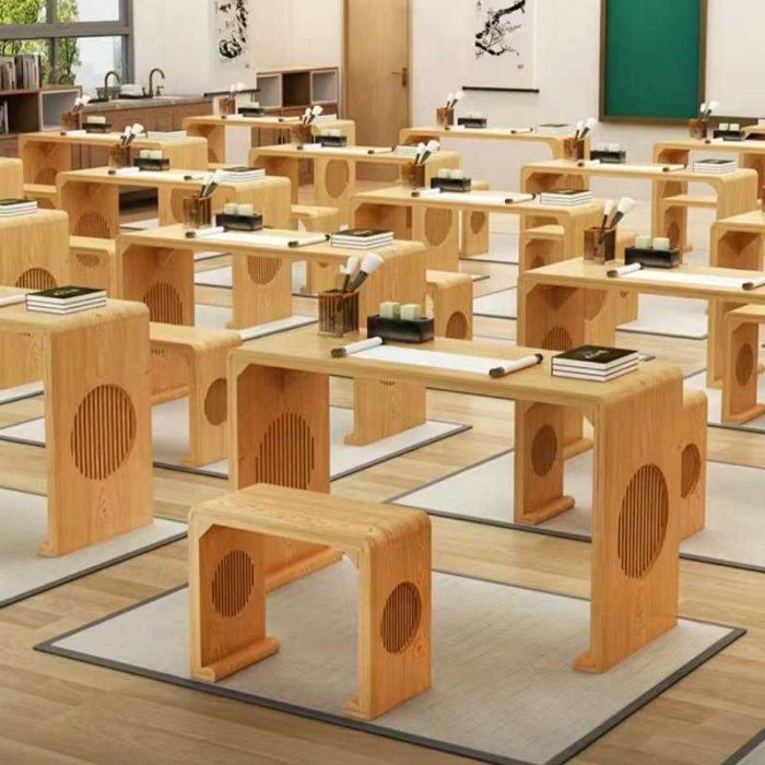 Solid Wood Calligraphy and Painting Table for Senior Living – Elegant & Functional