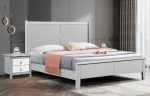 Solid Wood Double Bed – Scandinavian Design for Wholesale
