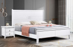 Solid Wood Double Bed – Scandinavian Design for Wholesale