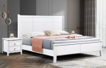 Solid Wood Double Bed – Scandinavian Design for Wholesale