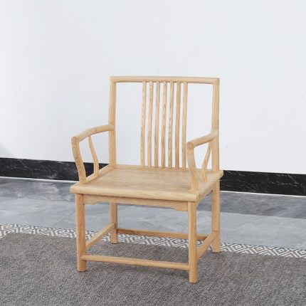 Solid Wood Elderly Lounge Chair – Ergonomic Backrest & Comfort Seating