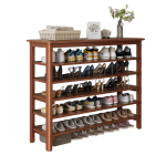 Solid Wood Multi-Tier Shoe Rack Cabinet