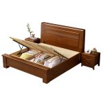 Solid Wood Scandinavian Minimalist Double Bed