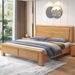 Solid Wood Scandinavian Minimalist Double Bed