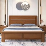 Solid Wood Scandinavian Minimalist Double Bed