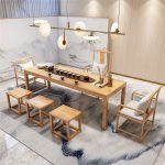 Solid Wood Tea Table for Senior Living – Elegant & Comfortable Design
