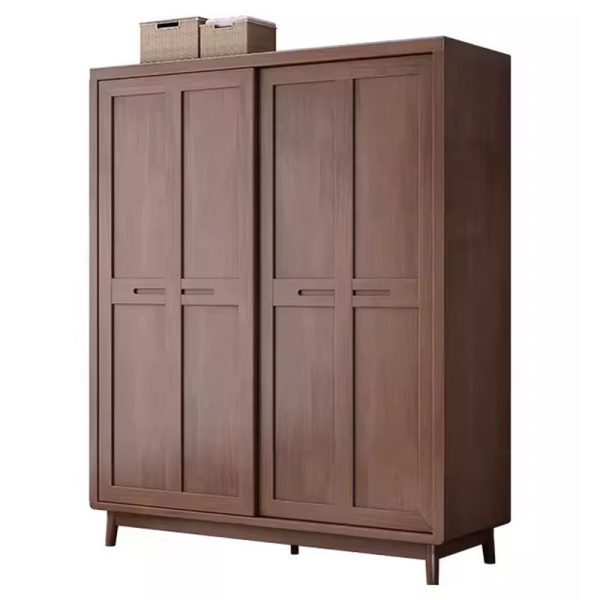 Modern Minimalist Solid Wood Wardrobe