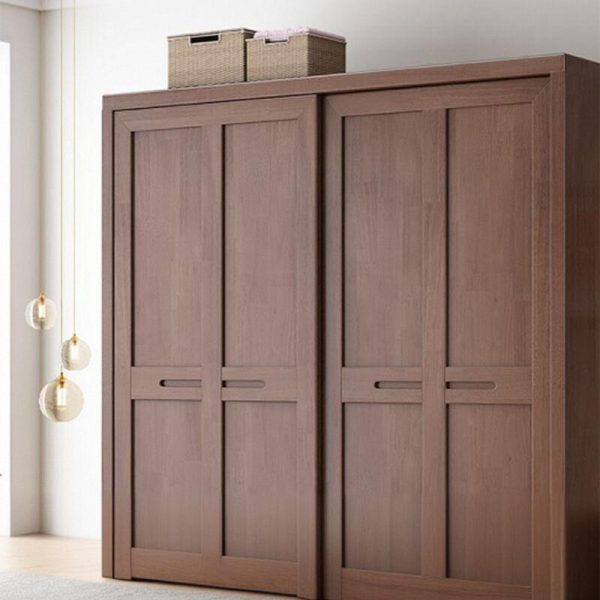 Modern Minimalist Solid Wood Wardrobe