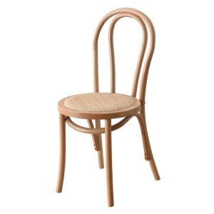 Rattan and Wood Retro Dining Chair