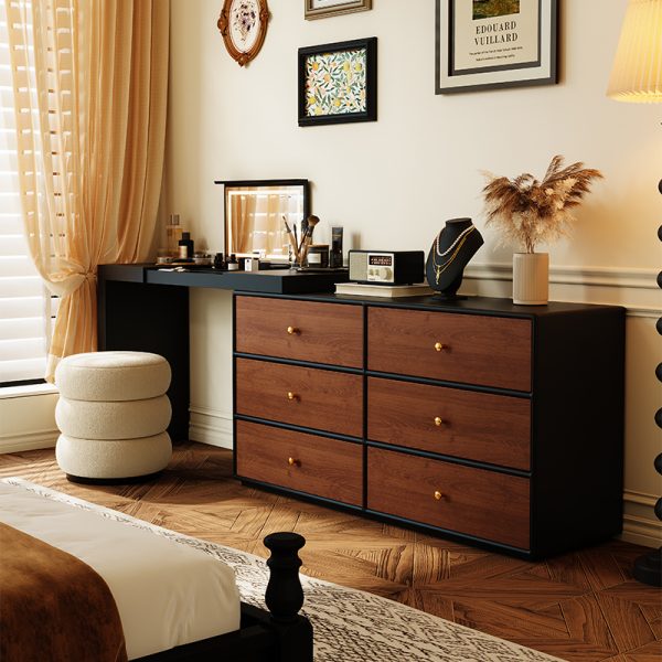 Solid Wood Bedroom Vanity Dresser