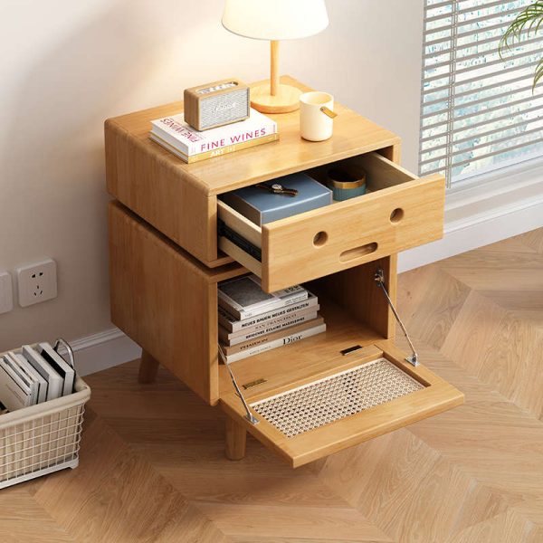 Solid wood robot nightstand