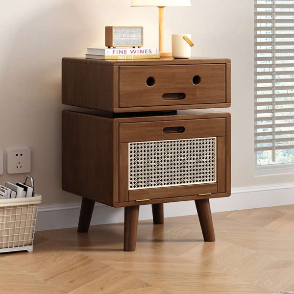 Solid wood robot nightstand