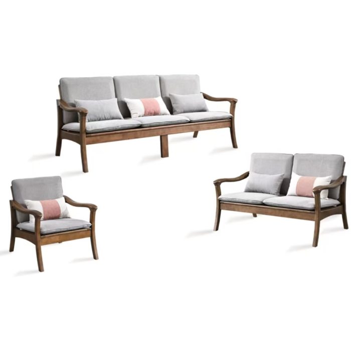 Crafted from high-quality wood, this sofa is built to last and impress. 🌳 Its plush cushions and sleek design ensure comfort and style. 🛋️ Perfect for creating a sophisticated and inviting atmosphere. 🌞