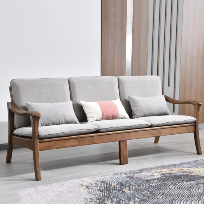 Crafted from high-quality wood, this sofa is built to last and impress. 🌳 Its plush cushions and sleek design ensure comfort and style. 🛋️ Perfect for creating a sophisticated and inviting atmosphere. 🌞