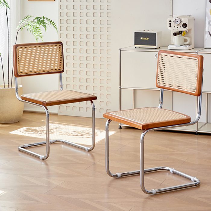 Premium Stainless Steel Rattan Dining Chair