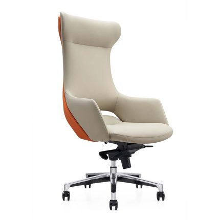 Stylish High-Back Leather Chair for Professional Settings