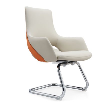 Stylish Leather Guest Chair for Professional Reception Areas