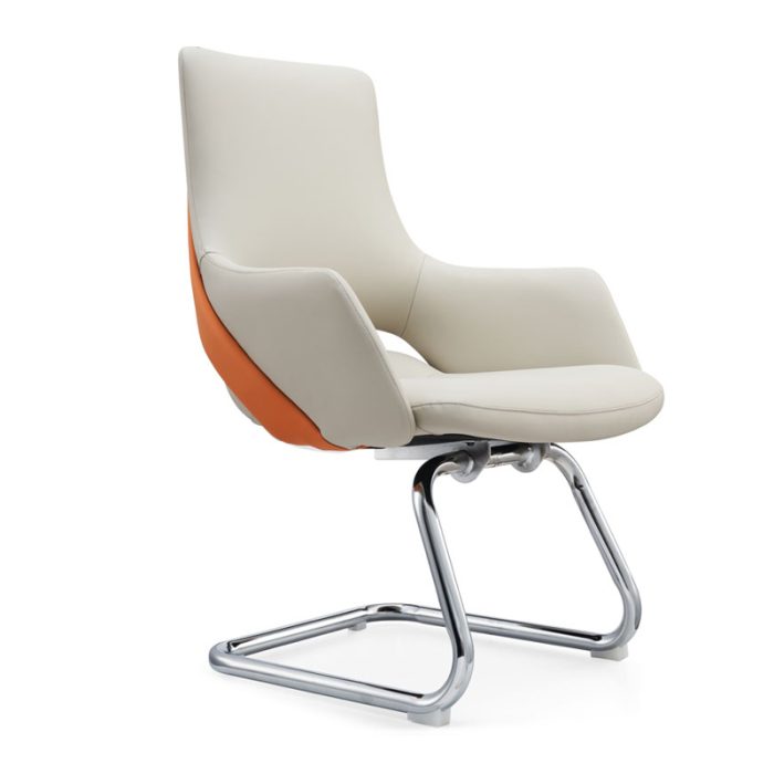Stylish Leather Guest Chair for Professional Reception Areas