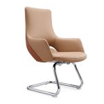 Stylish Leather Guest Chair for Professional Reception Areas