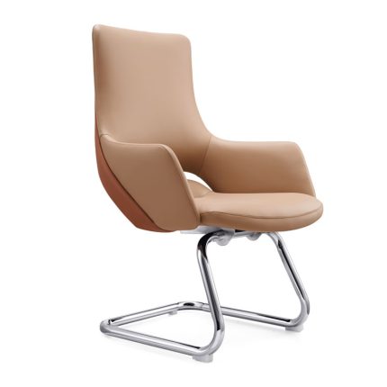 Stylish Leather Guest Chair for Professional Reception Areas