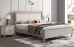 Stylish Solid Wood Double Bed - Scandinavian Design
